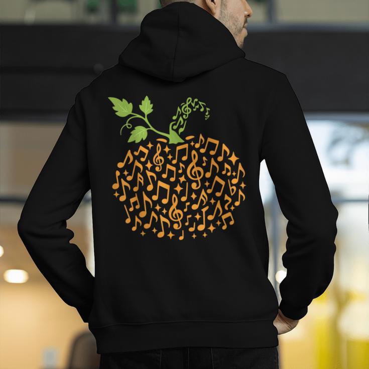 Pumpkin Music Notes Fall Teacher Autumn Halloween Men's Hoodie Back Print, funny gift Pumpkin Music Notes Fall Teacher Autumn Halloween Men's Hoodie Back Print, funny gift