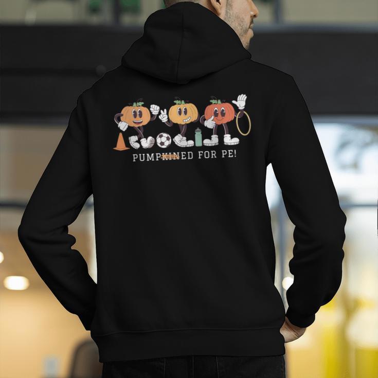 Pumpkin PE Teacher Team Physical Education Autumn Fall Men's Hoodie Back Print, Pe Teacher Hoodies, funny gift