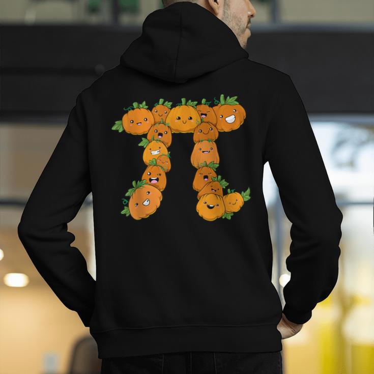 Pumpkin Pi Math Teacher Halloween Costume Geometry Men's Hoodie Back Print, funny gift