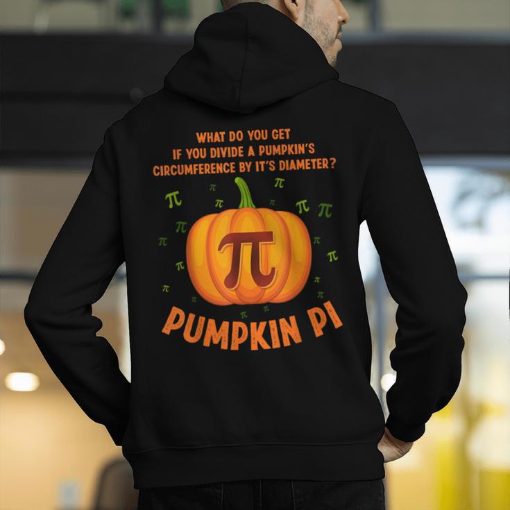 Pumpkin Pie Pi Math Teacher Shirt Halloween Men Adult Men's Hoodie Back Print, funny gift