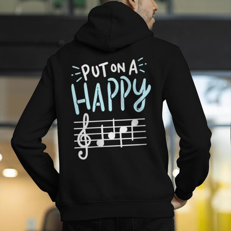 Put On A Happy Face Music Music Teacher Men's Hoodie Back Print, funny gift Put On A Happy Face Music Music Teacher Men's Hoodie Back Print, funny gift
