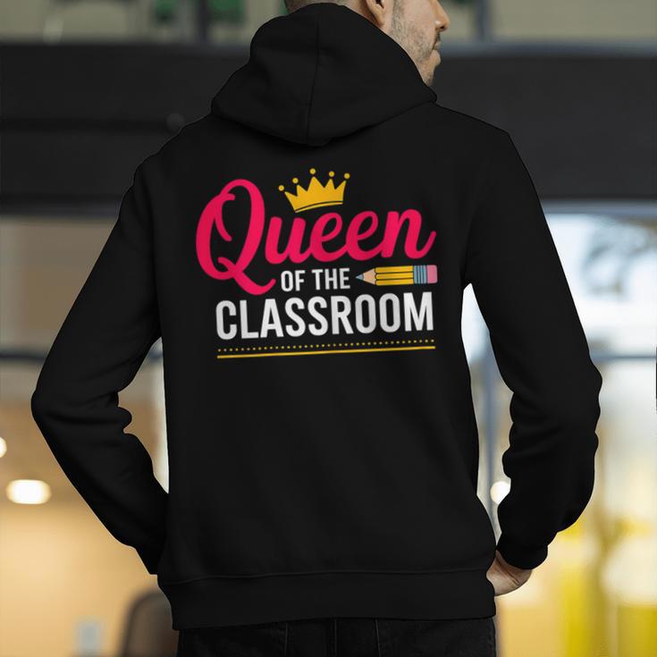 Queen Of The Classroom Teacher Men's Hoodie Back Print, funny gift