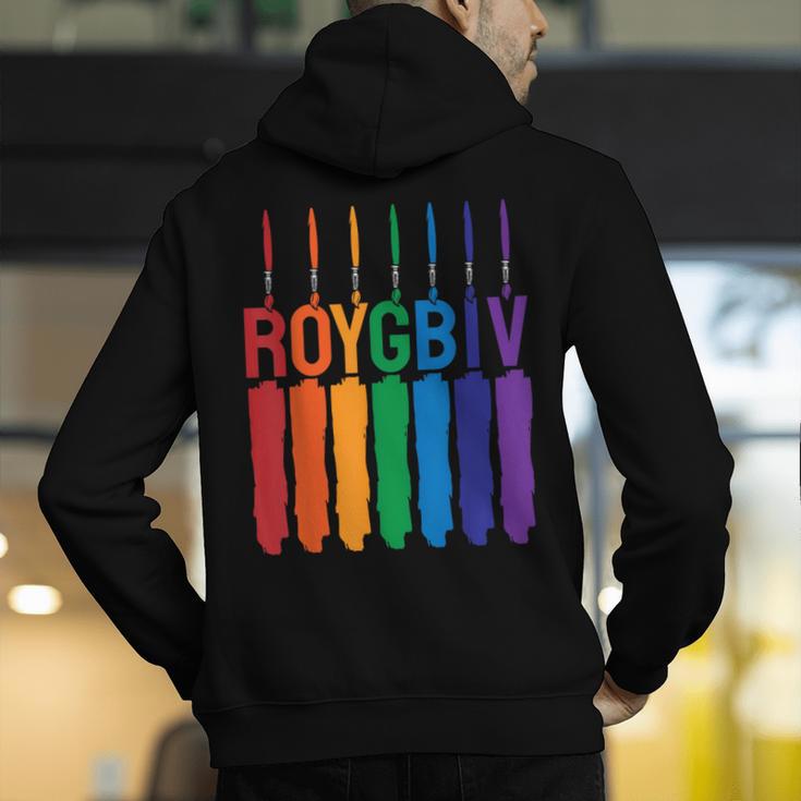Rainbow Roygbiv Kids Artist Costume Art Teacher Men's Hoodie Back Print, funny gift Rainbow Roygbiv Kids Artist Costume Art Teacher Men's Hoodie Back Print, funny gift