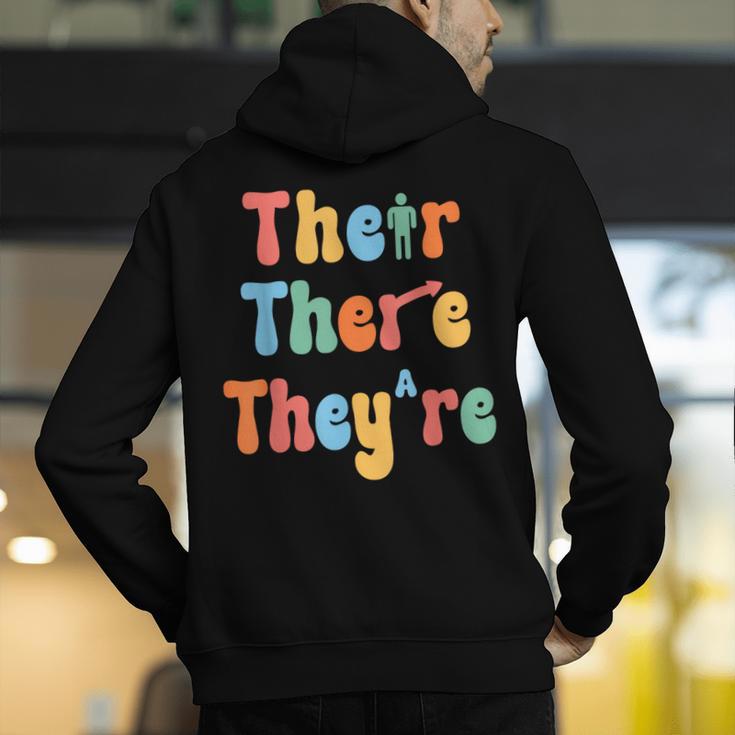There Their They'Re English Class Grammar Joke Teacher Men's Hoodie Back Print, English Teacher Hoodies, funny gift There Their They'Re English Class Grammar Joke Teacher Men's Hoodie Back Print, English Teacher Hoodies, funny gift