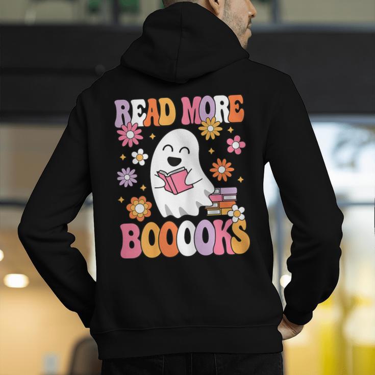Read More Books Groovy Halloween Teacher Women Men's Hoodie Back Print, Groovy Teacher Hoodies, funny gift