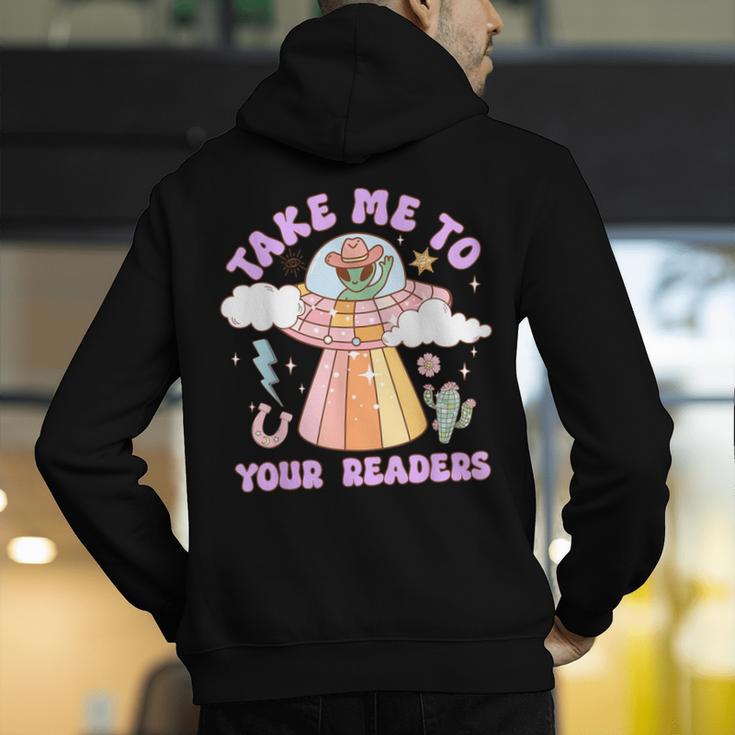 Take Me To Your Readers Alien Teacher Halloween Literacy Men's Hoodie Back Print, funny gift Take Me To Your Readers Alien Teacher Halloween Literacy Men's Hoodie Back Print, funny gift