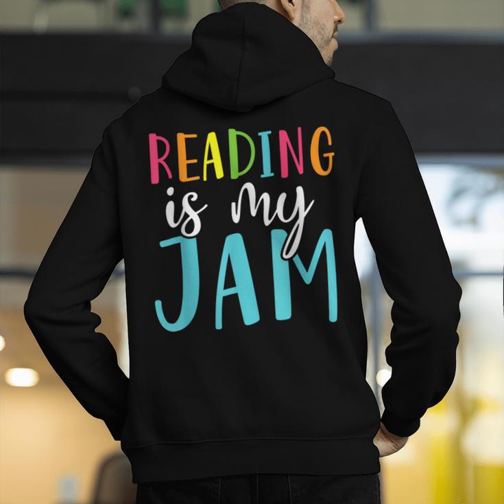 Reading Is My Jam Back To School Teacher Men's Hoodie Back Print, funny gift Reading Is My Jam Back To School Teacher Men's Hoodie Back Print, funny gift
