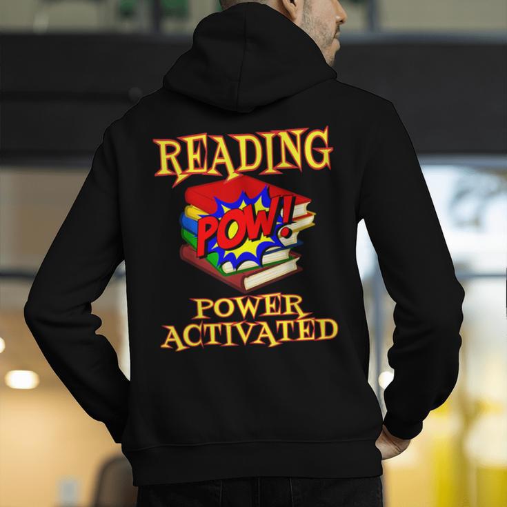 Reading Super Power Activated Superhero Teacher Or Student Men Women Girls Kids Men's Hoodie Back Print, Super Teacher Hoodies, funny gift