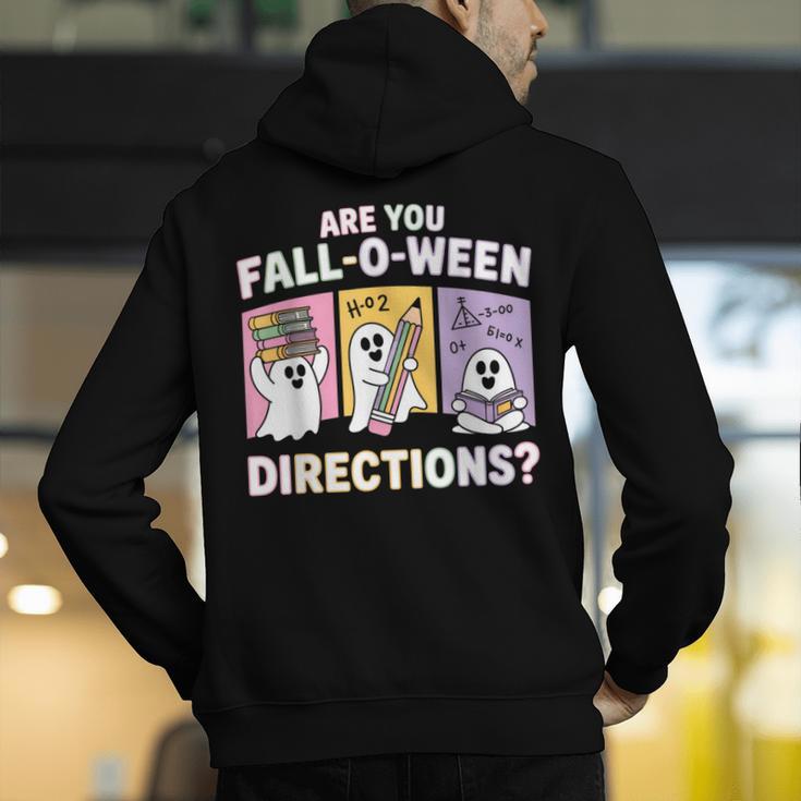 Retro Are You Fall O Ween Directions Teacher Halloween Ghost Men's Hoodie Back Print, funny gift Retro Are You Fall O Ween Directions Teacher Halloween Ghost Men's Hoodie Back Print, funny gift