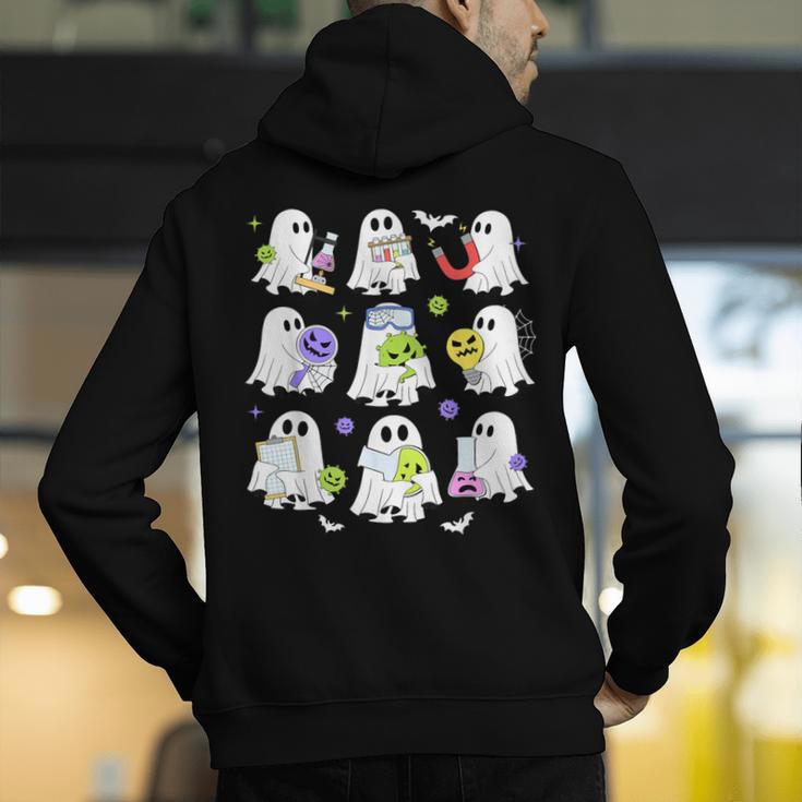 Retro Halloween Science Teacher Ghost Laboratory Teacher Men's Hoodie Back Print, Science Teacher Hoodies, funny gift Retro Halloween Science Teacher Ghost Laboratory Teacher Men's Hoodie Back Print, Science Teacher Hoodies, funny gift