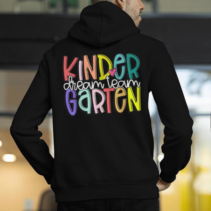 Retro Kindergarten Dream Team Back To School Teacher Kids Men's Hoodie Back Print, funny gift