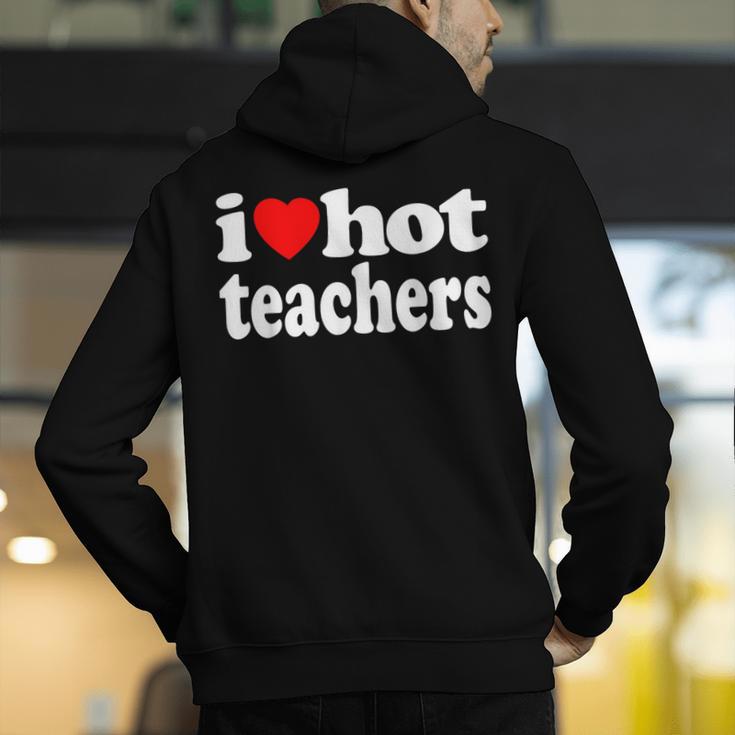 Retro I Love Hot Teachers Vintage I Heart Hot Teacher Men Women Girls Kids Men's Hoodie Back Print, funny gift