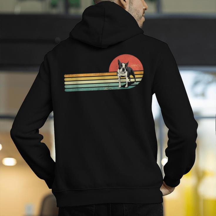 Retro Vintage Boston Terrier Dog Lover Boston Terrier Mom Men's Hoodie Back Print, Boston Terrier Mom Hoodies, funny gift