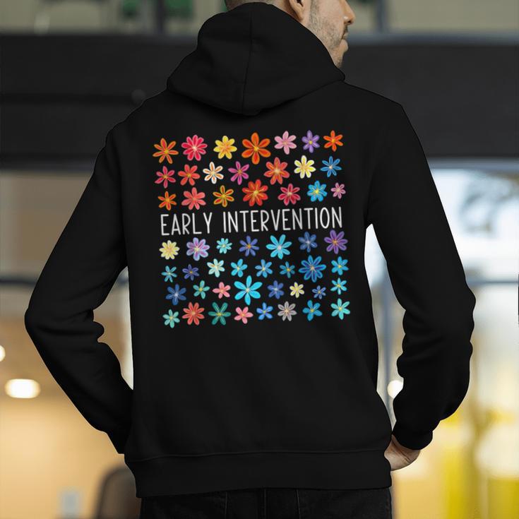 Retro Wildflower Early Intervention Teacher Interventionist Men's Hoodie Back Print, funny gift Retro Wildflower Early Intervention Teacher Interventionist Men's Hoodie Back Print, funny gift