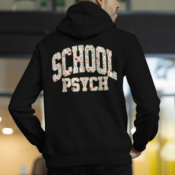 Retro Wildflower School Psych Teacher School Psychologist Men's Hoodie Back Print, funny gift Retro Wildflower School Psych Teacher School Psychologist Men's Hoodie Back Print, funny gift