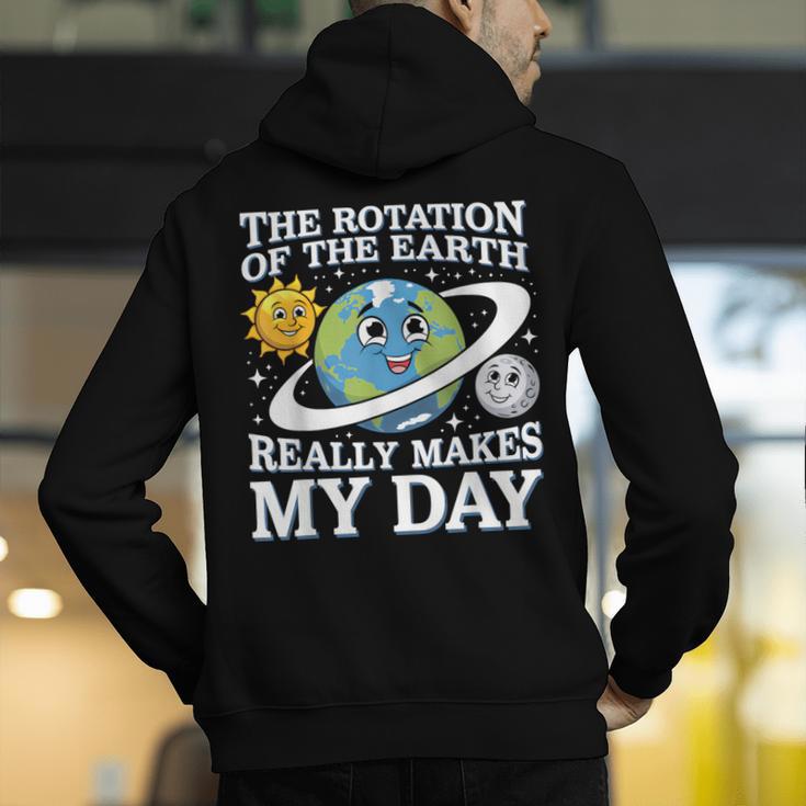 Rotation Of Earth Science Teacher Earth Day Men Women Men's Hoodie Back Print, Science Teacher Hoodies, funny gift