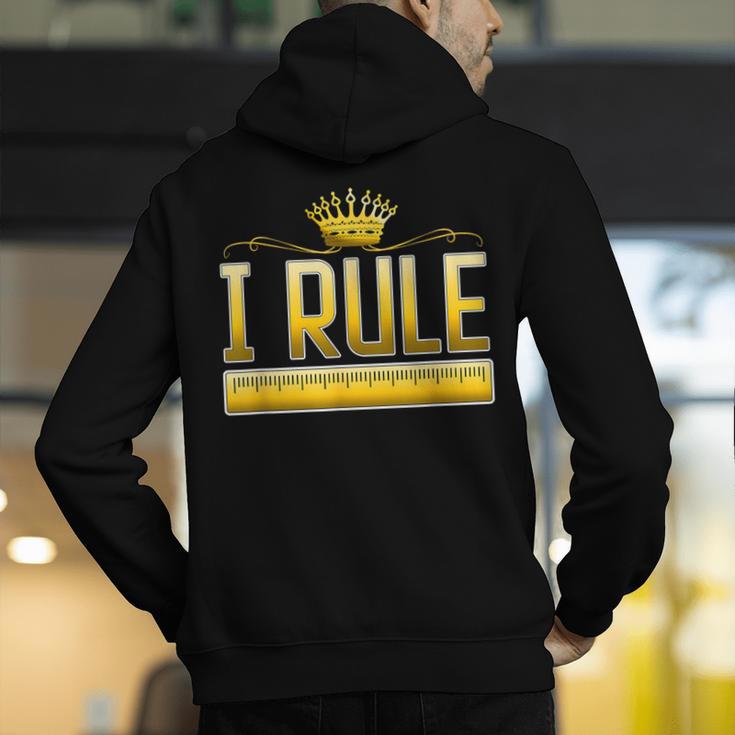 I Rule Math Ruler Mathematics Pun Math Teacher Men Women Girls Kids Men's Hoodie Back Print, funny gift I Rule Math Ruler Mathematics Pun Math Teacher Men Women Girls Kids Men's Hoodie Back Print, funny gift