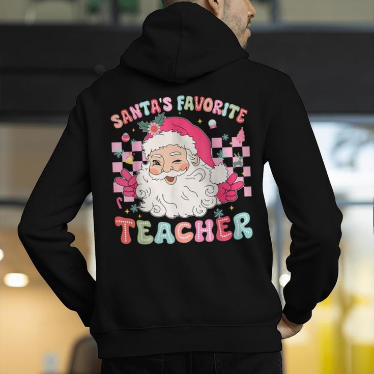 Santa Favorite Teacher Shirt Teacher Christmas Men's Hoodie Back Print, funny gift Santa Favorite Teacher Shirt Teacher Christmas Men's Hoodie Back Print, funny gift
