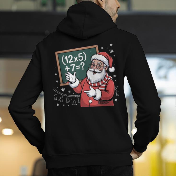Santa Teacher 67 Math Christmas Xmas Holiday Number 67 Men's Hoodie Back Print, funny gift Santa Teacher 67 Math Christmas Xmas Holiday Number 67 Men's Hoodie Back Print, funny gift