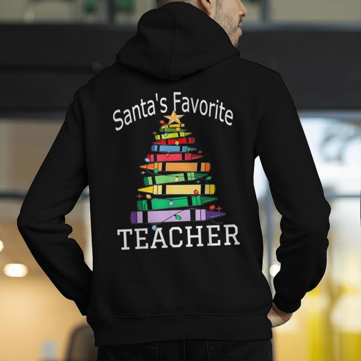 Santa's Favorite Teacher Idea For Christmas Teachers Men's Hoodie Back Print, funny gift Santa's Favorite Teacher Idea For Christmas Teachers Men's Hoodie Back Print, funny gift