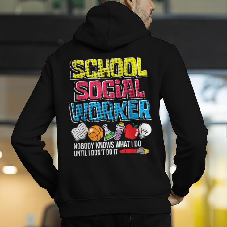 School Social Worker Teacher Caseworker Public Servant LSW Men's Hoodie Back Print, funny gift School Social Worker Teacher Caseworker Public Servant LSW Men's Hoodie Back Print, funny gift
