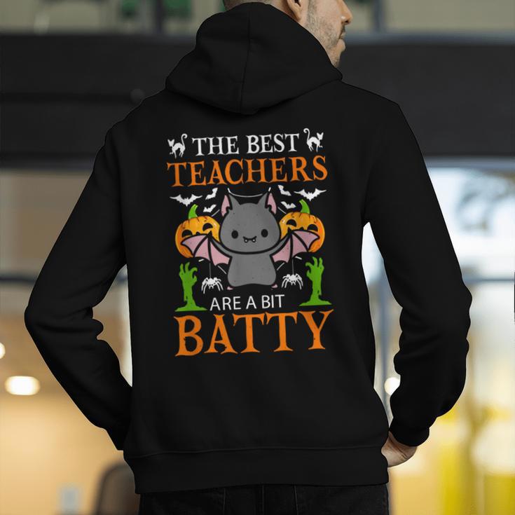 School Teacher A Bit Batty Teaching Bat Halloween Costume Men's Hoodie Back Print, funny gift