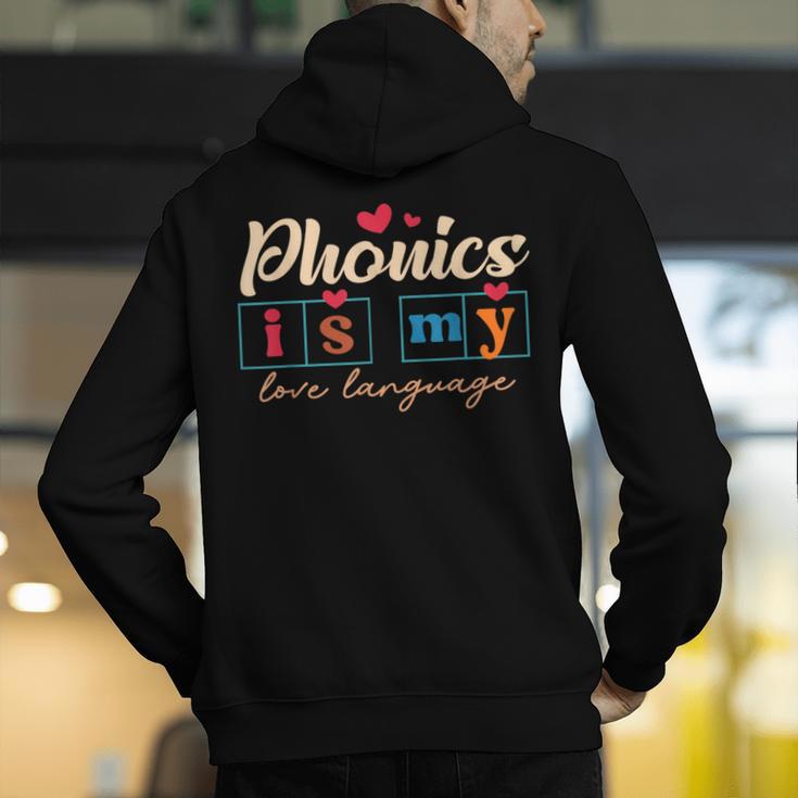 Science Of Reading Teacher Phonics Is My Love Language Men's Hoodie Back Print, Science Teacher Hoodies, funny gift Science Of Reading Teacher Phonics Is My Love Language Men's Hoodie Back Print, Science Teacher Hoodies, funny gift