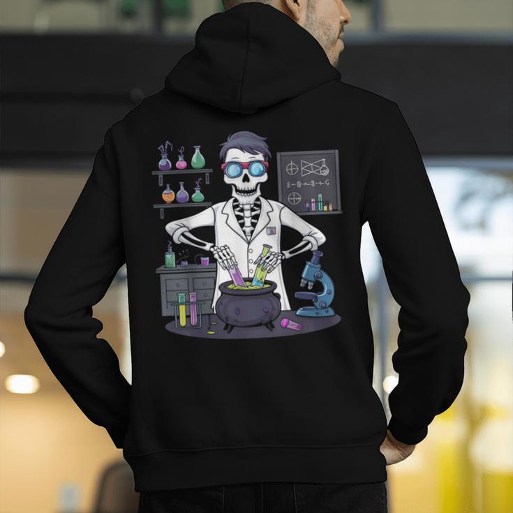 Science Teacher Halloween Skeleton Scientist Chemistry Men's Hoodie Back Print, Science Teacher Hoodies, funny gift Science Teacher Halloween Skeleton Scientist Chemistry Men's Hoodie Back Print, Science Teacher Hoodies, funny gift