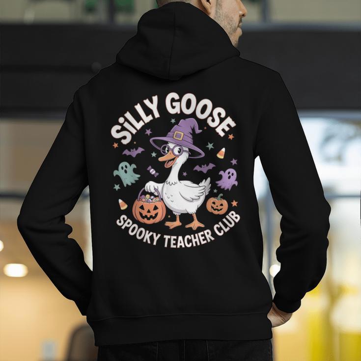 Silly Goose Spooky Teacher Club Halloween Witch Ghost Men's Hoodie Back Print, funny gift Silly Goose Spooky Teacher Club Halloween Witch Ghost Men's Hoodie Back Print, funny gift