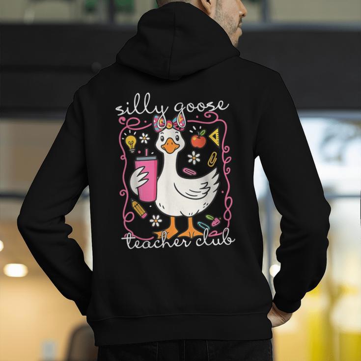 Silly Goose Teacher Club Animal Lover Groovy Teacher Men's Hoodie Back Print, Groovy Teacher Hoodies, funny gift Silly Goose Teacher Club Animal Lover Groovy Teacher Men's Hoodie Back Print, Groovy Teacher Hoodies, funny gift