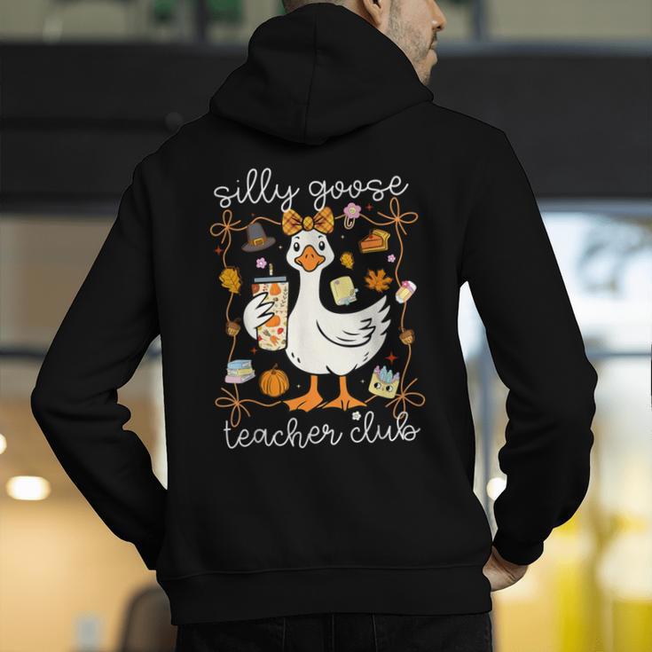 Silly Goose Teachers Club Cozy Fall Teacher Men's Hoodie Back Print, funny gift Silly Goose Teachers Club Cozy Fall Teacher Men's Hoodie Back Print, funny gift