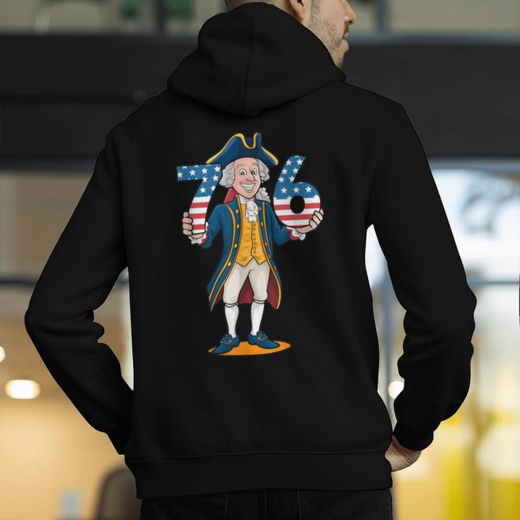 Six Seven 6 7 7 6 George Washington Teacher American Men's Hoodie Back Print, funny gift
