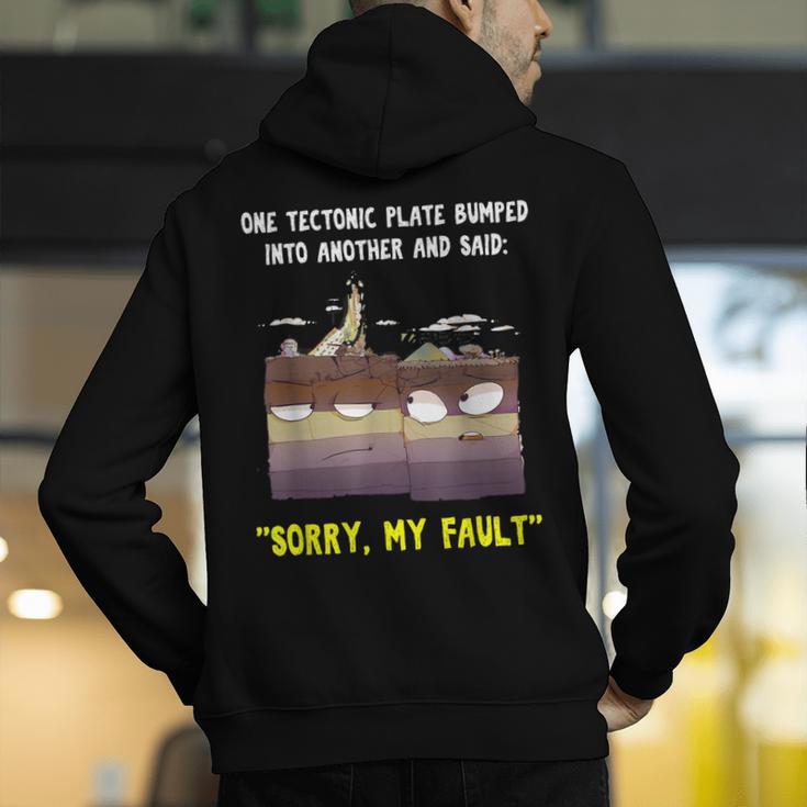 Sorry My Fault Earthquake Tectonic Plate Science Teacher Pun Men's Hoodie Back Print, Science Teacher Hoodies, funny gift Sorry My Fault Earthquake Tectonic Plate Science Teacher Pun Men's Hoodie Back Print, Science Teacher Hoodies, funny gift
