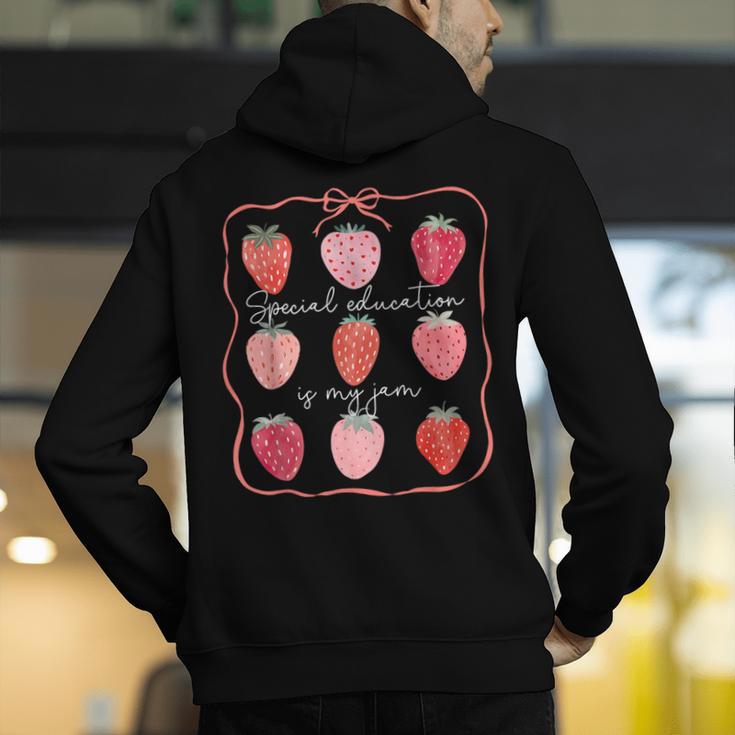 Special Education Is My Jam SPED Teacher Back To School Men's Hoodie Back Print, funny gift