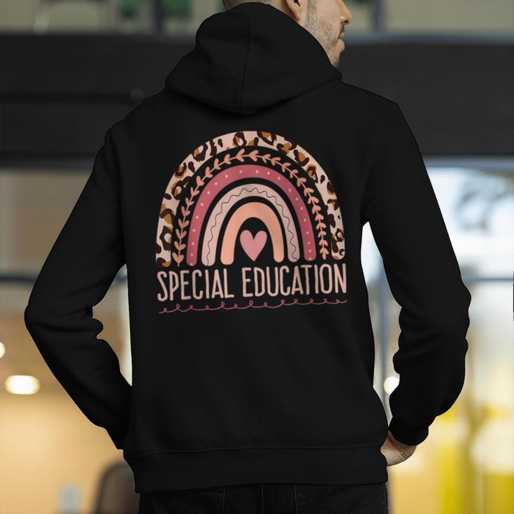 Special Education Shirt Teacher SPED Leopard Boho Rainbow Men's Hoodie Back Print, funny gift Special Education Shirt Teacher SPED Leopard Boho Rainbow Men's Hoodie Back Print, funny gift