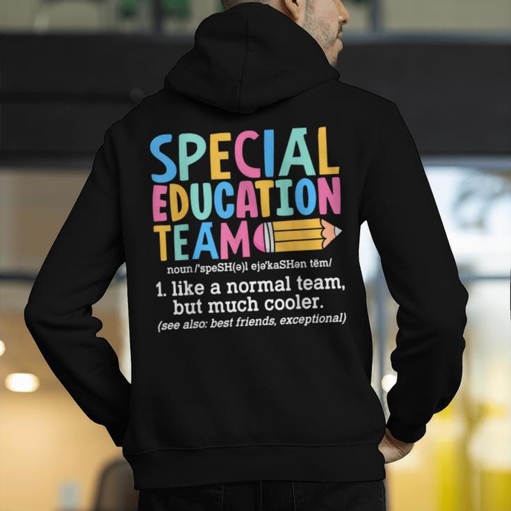Special Education Team Definition Retro Ed Team Crew Teacher Men's Hoodie Back Print, funny gift