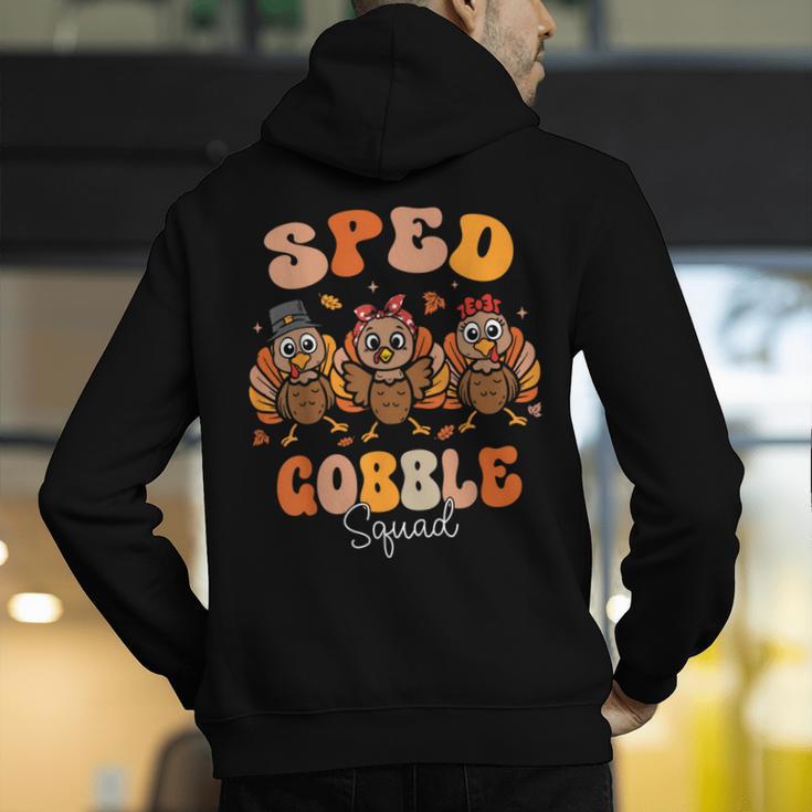 Sped Teacher Gobble Squad Thanksgiving Special Education Men's Hoodie Back Print, funny gift Sped Teacher Gobble Squad Thanksgiving Special Education Men's Hoodie Back Print, funny gift
