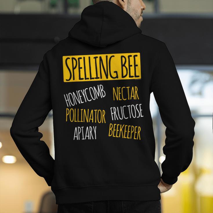 Spelling Bee Halloween Pun Costume Beekeeper Teacher Men's Hoodie Back Print, funny gift