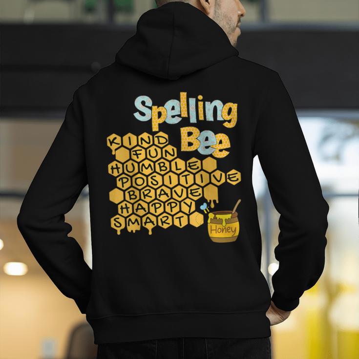 Spelling Bee Kind Positive Kindness Women Teacher Men's Hoodie Back Print, funny gift Spelling Bee Kind Positive Kindness Women Teacher Men's Hoodie Back Print, funny gift