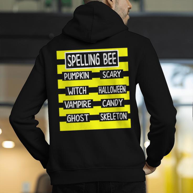 Spelling Bee Pun Halloween Costume For Teachers Men's Hoodie Back Print, funny gift Spelling Bee Pun Halloween Costume For Teachers Men's Hoodie Back Print, funny gift