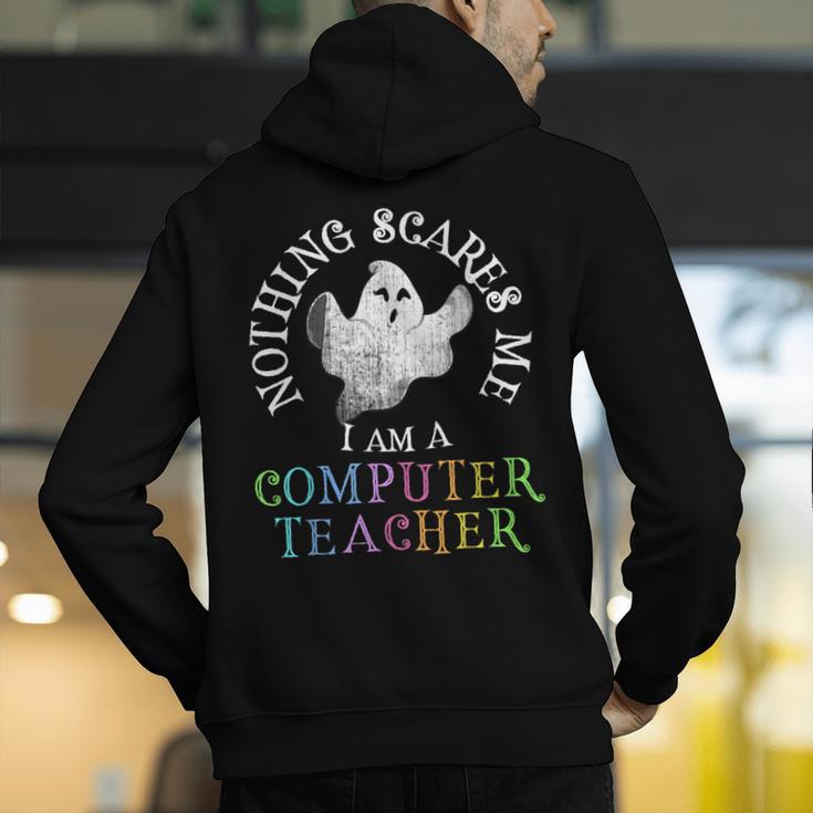 This Is My Spooky COMPUTER TEACHER Costume Don't Scare Me Men's Hoodie Back Print, funny gift