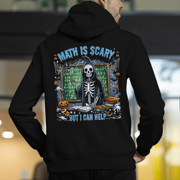 Spooky Halloween Math Teacher Men's Hoodie Back Print, funny gift Spooky Halloween Math Teacher Men's Hoodie Back Print, funny gift