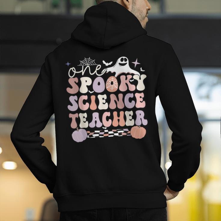 Spooky Science Teacher Halloween Science Teaching For Men Women Men's Hoodie Back Print, Science Teacher Hoodies, funny gift