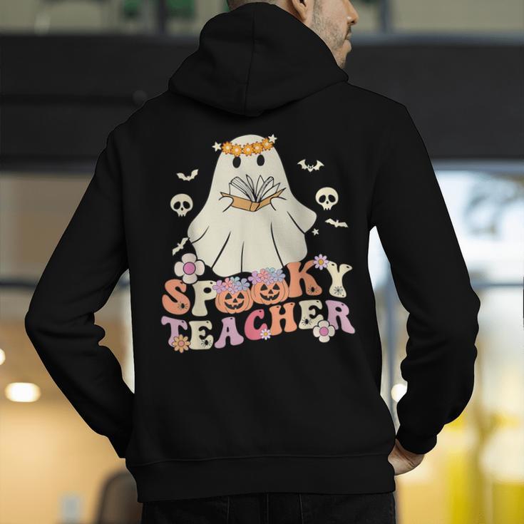 Spooky Teacher Groovy Retro Ghost Teacher Halloween 2023 For Men Women Kids Men's Hoodie Back Print, Groovy Teacher Hoodies, funny gift Spooky Teacher Groovy Retro Ghost Teacher Halloween 2023 For Men Women Kids Men's Hoodie Back Print, Groovy Teacher Hoodies, funny gift