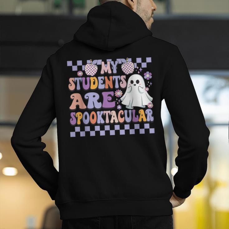 My Students Are Spooktacular Teacher Halloween Vibes Men's Hoodie Back Print, funny gift