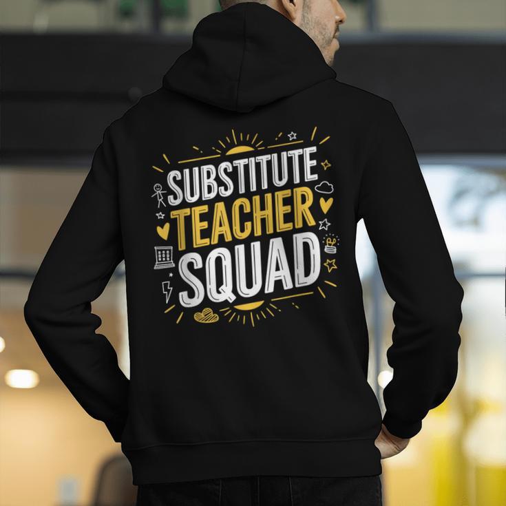 Substitute Teacher Squad Sub Teacher Substitute Teaching Men's Hoodie Back Print, funny gift Substitute Teacher Squad Sub Teacher Substitute Teaching Men's Hoodie Back Print, funny gift