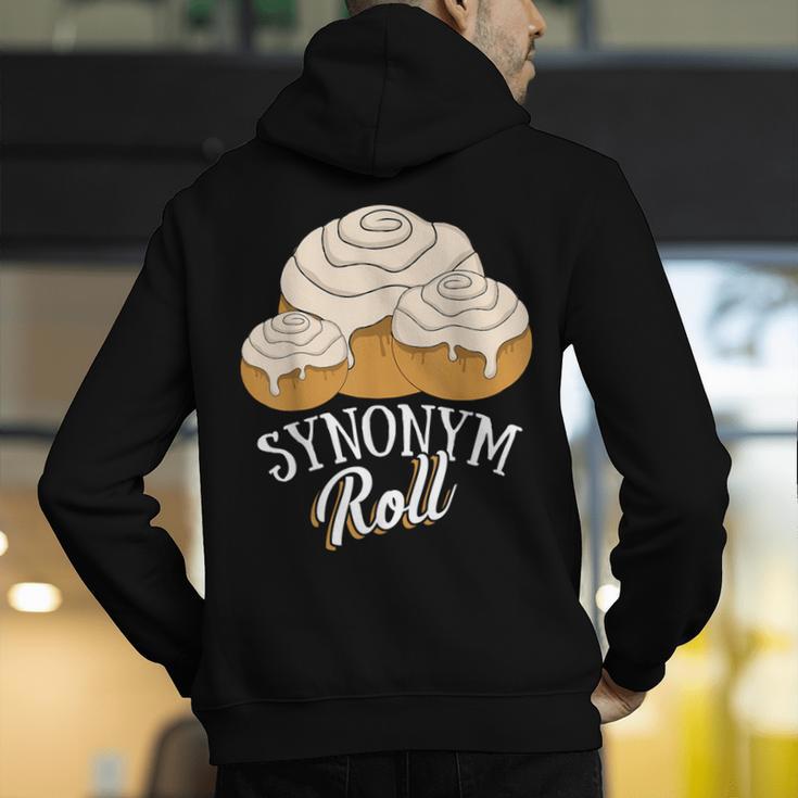 Synonym Roll Teacher And Grammar Geeks Pun For Men Women Kids Men's Hoodie Back Print, funny gift Synonym Roll Teacher And Grammar Geeks Pun For Men Women Kids Men's Hoodie Back Print, funny gift