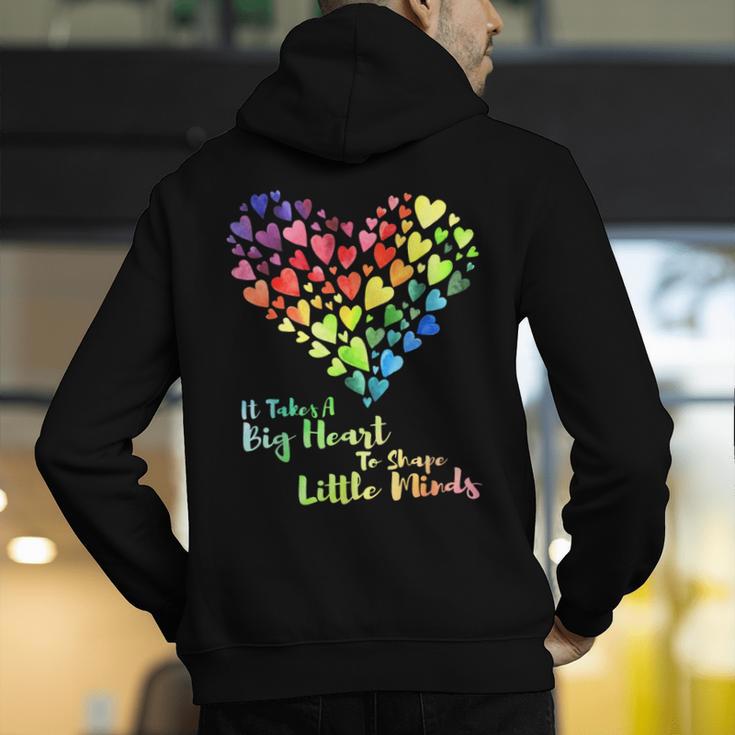It Takes A Big Heart To Shape Little Minds Teacher Student Men Women Kids Men's Hoodie Back Print, funny gift It Takes A Big Heart To Shape Little Minds Teacher Student Men Women Kids Men's Hoodie Back Print, funny gift