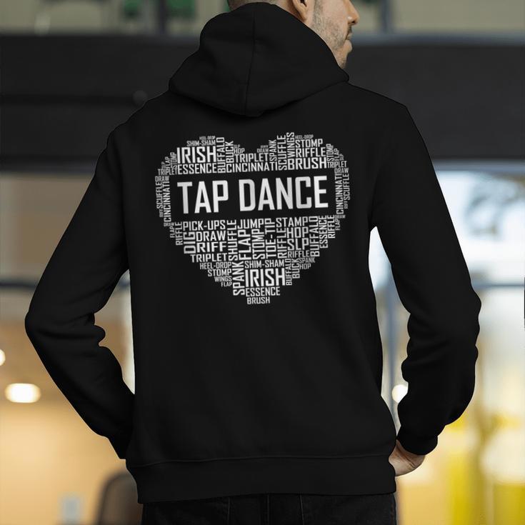Tap Dance Heart Lover Tap Dancer Dancing Teacher For Men Women Girls Kids Men's Hoodie Back Print, funny gift