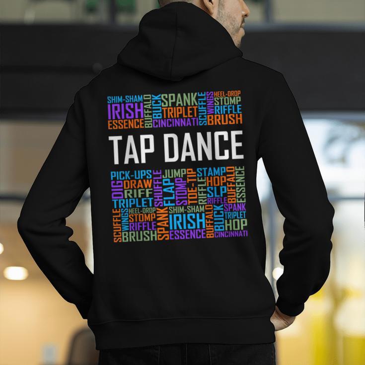 Tap Dance Words Lover Tap Dancer Dancing Teacher Men's Hoodie Back Print, funny gift Tap Dance Words Lover Tap Dancer Dancing Teacher Men's Hoodie Back Print, funny gift